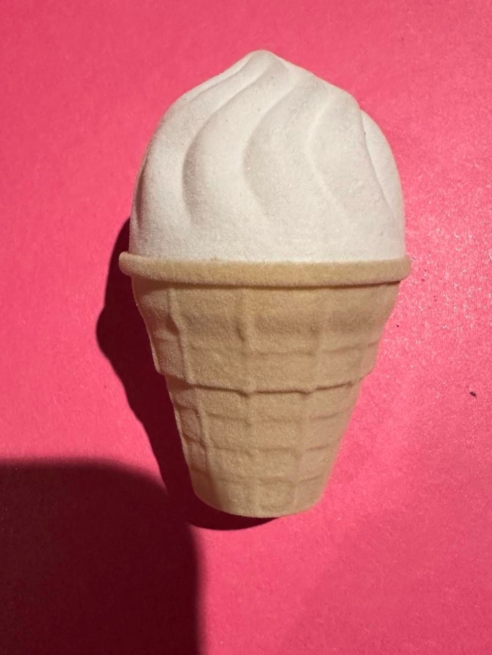 Velvet ice cream cone jewelry ring box.